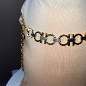 Chain Gold Toned Belt with Silver Toned Links